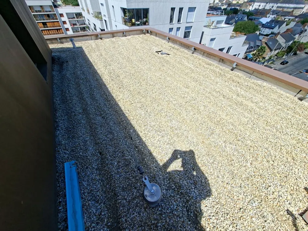 Toiture gravillonnée terminée